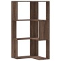 Estantería de esquina 3 niveles madera marrón roble 50x50x102cm en Librerías y estanterías | Comprar online en Foru.es
