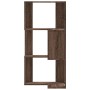 Estantería de esquina 3 niveles madera marrón roble 50x50x102cm en Librerías y estanterías | Comprar online en Foru.es