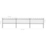 Valla de jardín con puntas de aro acero negro 5,1x0,8 m de vidaXL, Paneles de vallas - Ref: Foro24-277649, Precio: 202,97 €, ...