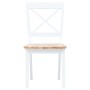 Sillas de comedor 6 uds madera maciza de caucho blanco y madera de vidaXL, Sillas de comedor - Ref: Foro24-277544, Precio: 45...