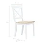 Sillas de comedor 6 uds madera maciza de caucho blanco y madera de vidaXL, Sillas de comedor - Ref: Foro24-277544, Precio: 44...