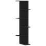 Estantería de pared de esquina madera negra 36,5x36,5x140 cm en Estanterías | Comprar online en Foru.es