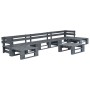 Set de muebles de palets para jardín 6 piezas madera gris de vidaXL, Conjuntos de jardín - Ref: Foro24-276320, Precio: 338,47...