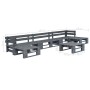 Set de muebles de palets para jardín 6 piezas madera gris de vidaXL, Conjuntos de jardín - Ref: Foro24-276320, Precio: 338,47...