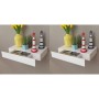Estantes de pared flotantes con cajones 2 uds blanco 48 cm de vidaXL, Estantes y estanterías - Ref: Foro24-276001, Precio: 76...