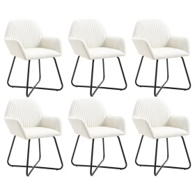 Sillas de comedor 6 unidades tela color crema de vidaXL, Sillas de comedor - Ref: Foro24-277099, Precio: 674,31 €, Descuento: %