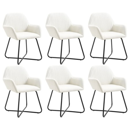 Sillas de comedor 6 unidades tela color crema de vidaXL, Sillas de comedor - Ref: Foro24-277099, Precio: 674,31 €, Descuento: %