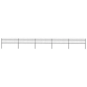Gartenzaun mit Speerspitzen Stahl schwarz 8,5x0,6 m von vidaXL, Zaunpaneele - Ref: Foro24-277597, Preis: 217,10 €, Rabatt: %