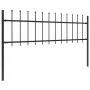 Garden fence with black steel spear points 8.5x0.6 m by vidaXL, fence panels - Ref: Foro24-277597, Price: 217,10 €, Discount: %