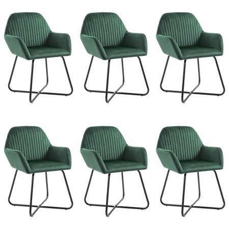 Sillas de comedor 6 unidades de terciopelo verde de vidaXL, Sillas de comedor - Ref: Foro24-277008, Precio: 700,31 €, Descuen...