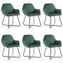 Sillas de comedor 6 unidades de terciopelo verde de vidaXL, Sillas de comedor - Ref: Foro24-277008, Precio: 700,31 €, Descuen...