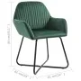 Sillas de comedor 6 unidades de terciopelo verde de vidaXL, Sillas de comedor - Ref: Foro24-277008, Precio: 689,19 €, Descuen...