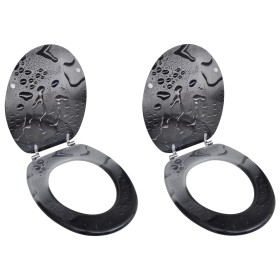 Asientos de inodoro con tapas 2 uds MDF agua de vidaXL, Asientos de inodoros y bidés - Ref: Foro24-275916, Precio: 86,94 €, D...