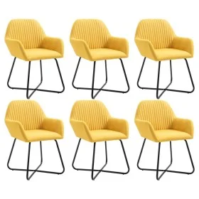 Dining chairs 6 units of yellow fabric by vidaXL, dining chairs - Ref: Foro24-277109, Price: 595,76 €, Discount: %