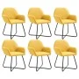 Dining chairs 6 units of yellow fabric by vidaXL, dining chairs - Ref: Foro24-277109, Price: 595,76 €, Discount: %