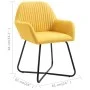 Dining chairs 6 units of yellow fabric by vidaXL, dining chairs - Ref: Foro24-277109, Price: 595,76 €, Discount: %