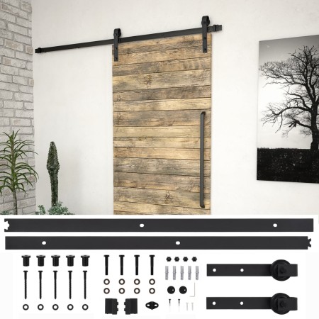 Kit de herrajes para puertas correderas SKIEN acero negro 200cm en Materiales de construcción | Comprar online en Foru.es