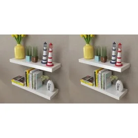 Estantes de pared 4 unidades blanco 60 cm de vidaXL, Estantes y estanterías - Ref: Foro24-275997, Precio: 65,23 €, Descuento: %