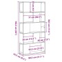 Librería 5 niveles madera ingeniería negra 80,5x23,5x162,5 cm en Librerías y estanterías | Comprar online en Foru.es