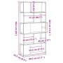 Librería de 5 niveles madera gris hormigón 80,5x23,5x162,5 cm en Librerías y estanterías | Comprar online en Foru.es