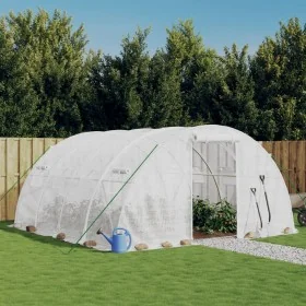 Invernadero con estructura de acero blanco 16 m² 4x4x2 m de vidaXL, Invernaderos - Ref: Foro24-3188072, Precio: 199,35 €, Des...