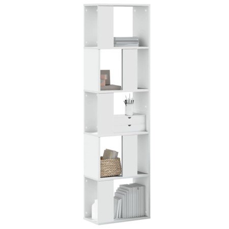 Librería 5 niveles madera ingeniería blanca 45x23,5x162,5 cm en Librerías y estanterías | Comprar online en Foru.es