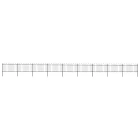 Gartenzaun mit schwarzen Stahlbügelspitzen 15,3x1 m von vidaXL, Zaunpaneele - Ref: Foro24-277664, Preis: 544,57 €, Rabatt: %
