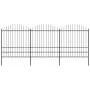 Gartenzaun mit Speerspitzen aus schwarzem Stahl (1,75-2) x 5,1 m von vidaXL, Zaunpaneele - Ref: Foro24-277750, Preis: 278,97 ...