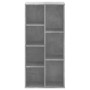 Estantería de madera de ingeniería gris hormigón 50x25x105 cm en Librerías y estanterías | Comprar online en Foru.es