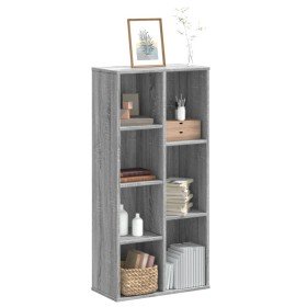Estantería de madera de ingeniería gris Sonoma 50x25x105 cm en Librerías y estanterías | Comprar online en Foru.es