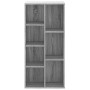 Estantería de madera de ingeniería gris Sonoma 50x25x105 cm en Librerías y estanterías | Comprar online en Foru.es