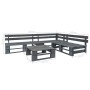 Set de muebles de palets para jardín 4 piezas madera gris de vidaXL, Conjuntos de jardín - Ref: Foro24-276314, Precio: 261,15...