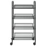 Carrito de cocina 4 niveles hierro negro 46x26x85 cm de vidaXL, Carros de cocina y comedor - Ref: Foro24-336325, Precio: 49,1...