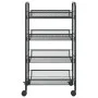 Carrito de cocina 4 niveles hierro negro 46x26x85 cm de vidaXL, Carros de cocina y comedor - Ref: Foro24-336325, Precio: 46,1...