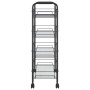 Carrito de cocina 4 niveles hierro negro 46x26x85 cm de vidaXL, Carros de cocina y comedor - Ref: Foro24-336325, Precio: 49,1...