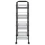 Carrito de cocina 4 niveles hierro negro 46x26x85 cm de vidaXL, Carros de cocina y comedor - Ref: Foro24-336325, Precio: 46,1...