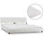 Cama con colchón cuero sintético blanco 160x200 cm de vidaXL, Camas y somieres - Ref: Foro24-277572, Precio: 478,83 €, Descue...