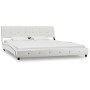Cama con colchón cuero sintético blanco 160x200 cm de vidaXL, Camas y somieres - Ref: Foro24-277572, Precio: 478,83 €, Descue...