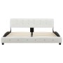 Cama con colchón cuero sintético blanco 160x200 cm de vidaXL, Camas y somieres - Ref: Foro24-277572, Precio: 478,83 €, Descue...