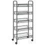 Carrito de cocina 5 niveles hierro negro 46x26x105 cm de vidaXL, Carros de cocina y comedor - Ref: Foro24-336328, Precio: 63,...
