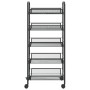 Carrito de cocina 5 niveles hierro negro 46x26x105 cm de vidaXL, Carros de cocina y comedor - Ref: Foro24-336328, Precio: 63,...
