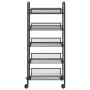 Carrito de cocina 5 niveles hierro negro 46x26x105 cm de vidaXL, Carros de cocina y comedor - Ref: Foro24-336328, Precio: 50,...
