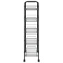 Carrito de cocina 5 niveles hierro negro 46x26x105 cm de vidaXL, Carros de cocina y comedor - Ref: Foro24-336328, Precio: 63,...