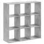 Estantería de madera de ingeniería gris hormigón 102x32x102 cm en Librerías y estanterías | Comprar online en Foru.es