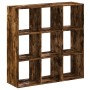 Estantería madera de ingeniería roble ahumado 102x32x102 cm en Librerías y estanterías | Comprar online en Foru.es