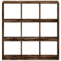 Estantería madera de ingeniería roble ahumado 102x32x102 cm en Librerías y estanterías | Comprar online en Foru.es