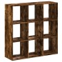Estantería madera de ingeniería roble ahumado 102x32x102 cm en Librerías y estanterías | Comprar online en Foru.es