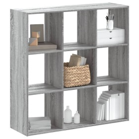 Estantería madera de ingeniería gris Sonoma 102x32x102 cm en Librerías y estanterías | Comprar online en Foru.es