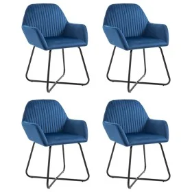 Sillas de comedor 4 unidades terciopelo azul de vidaXL, Sillas de comedor - Ref: Foro24-277005, Precio: 436,14 €, Descuento: %