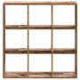 Estantería madera de ingeniería color envejecido 102x32x102 cm en Librerías y estanterías | Comprar online en Foru.es